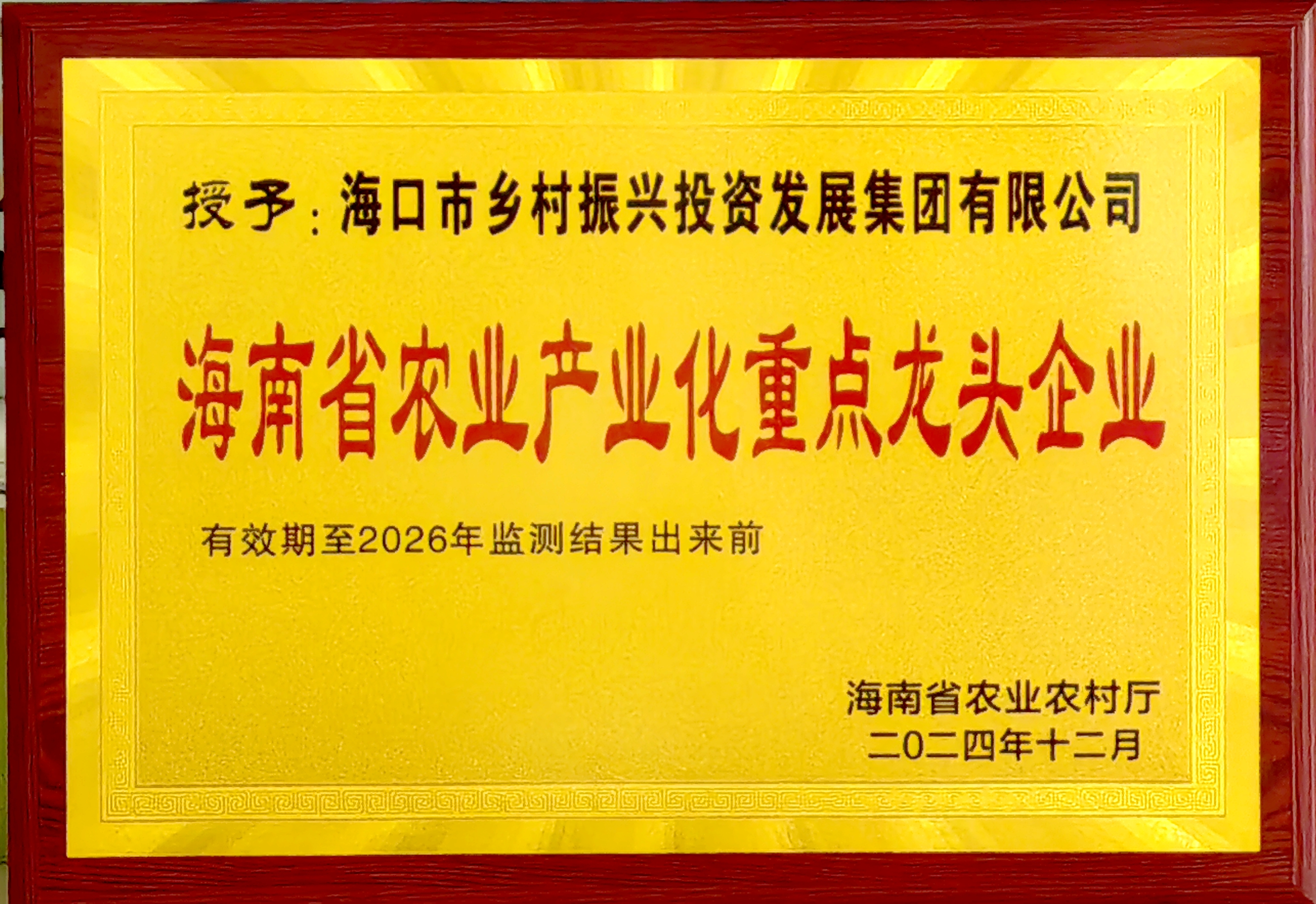 海南省农业产业化重点龙头企业